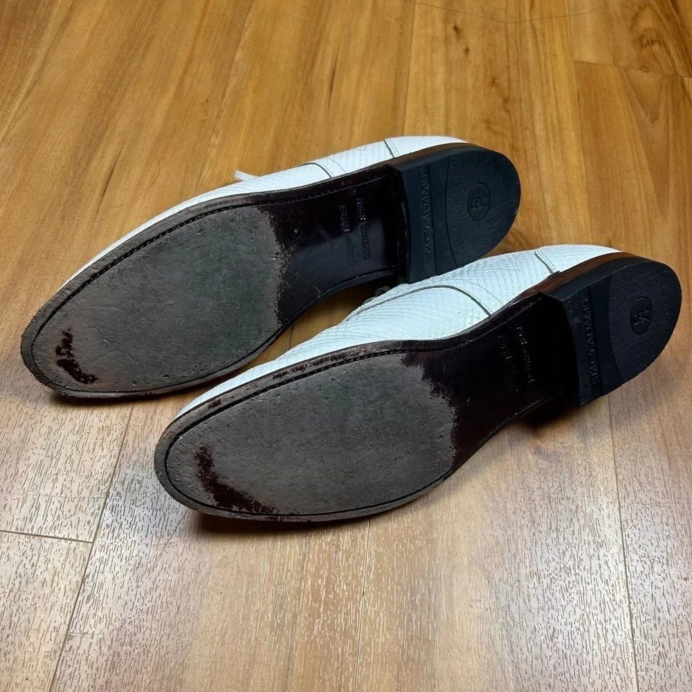 Stacy Adams Shoes‎ White Leather Tag Size 11D